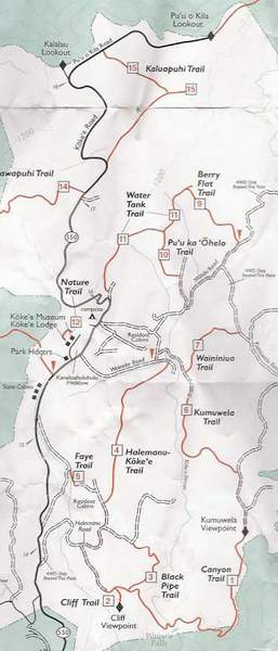 Koke'e State Park Map